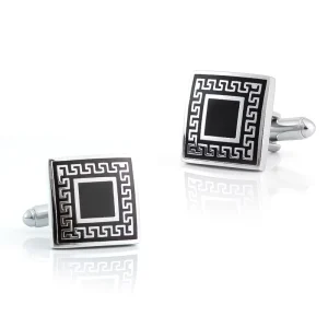 Simple Design Accessory Gift Gentleman Business Wedding Plaid Square Sleeve Cufflinks for Men