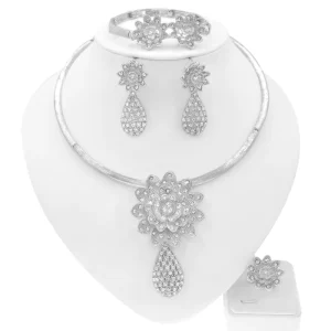 Simple Elegant African Jewelry Sets Wedding Bridal Fashion Jewelry Sets for Women