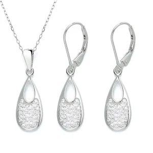 Simple Exaggeration Full Drill Oval Drop Earrings Korean Necklace