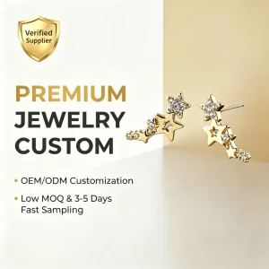 Simple Fashion Shiny Zircon Gold Plated Silver Plated Star Stud Earrings for Women Jewelry Factory