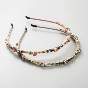 Simple Hair Accessories for Women Vintage Baroque Rhinestone Headband Elegant Lady High Quality Thin Edge Hair Ornament