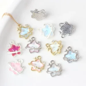 Simple Style Star Pendant Jewelry Accessories DIY Earrings Multi color Pendant for Female