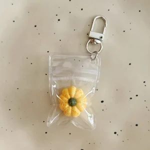 Simulated 3D Pumpkin Keychain Bag Charm Creative Phone Strap Bestie Small Gift