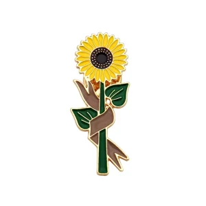 Simulation Sunflower Useful Badge Custom Metal Irregular Mini Pin Fashion Popular Gift Brooch