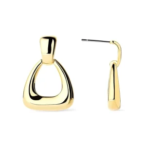 Sleek Trapezoid Open Frame Dangle Earrings Water Resistant for Office and Daily Styling