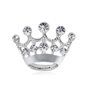 Small Brooch Channel Zirconia Brooch Custom Designer Luxury Women Rhinestone Crown Korean Brooch