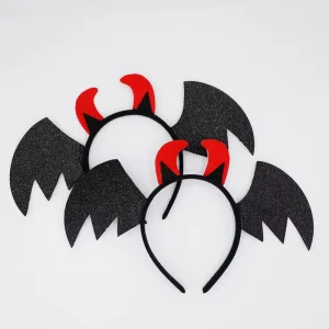 Small Devil Horn Wings Felt Fabric Accessories Toy Headband Cartoon Halloween Party Holiday Children Cross border Jewelry Tide
