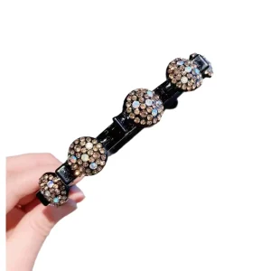 Small Floral Geometric Rhinestone Style Plastic European American Style Women’s Size 14 Hair Clips Headband Teeth Anti Slip Hair