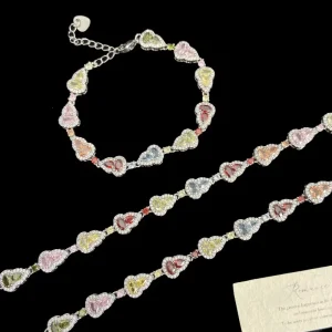 Small Fragrance Sparkling Light Luxury Full Diamond Rhinestone Colorful Gourd Fashion Fine Jewelry Bracelets for Women