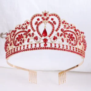 Small Size Crown Tiara Party Birthday Kids Crowns Hair Accessories Heart Shape Rhinestone Crown Tiaras