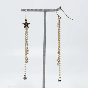 Small Star Shape Earings Statement Long Chain Dangle Drop Earrings Fashion Jewelry for Women