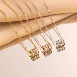 Small Waist Roller Necklaces Women Accessories Temperament Niche Delicate Clavicle Chain Fashion Pendants Charms