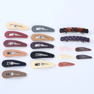 Snap Hair Clips Classic BB Plastic Fashion Rectangle Hollow Design Hairpin Accessories for Women