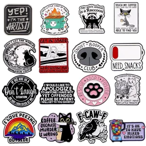Snoot Booper Club Lapel Pins for Backpack Women Men Quote Enamel Pin Brooch for Clothes Briefcase Badges Accessories Pins