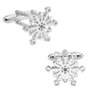 Snowflake Shape Elegant Novelty Cufflinks Custom Men Suit Shirt Fashion Accessory Wedding Tuxedo Trendy Jewelry Gift
