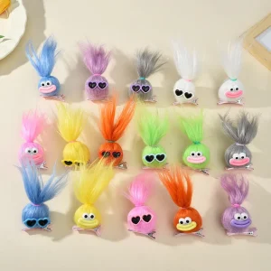 Soft Elastic and Flexible Solid Color Fabric Sweet Party Hairpins for Girls Head Accessories