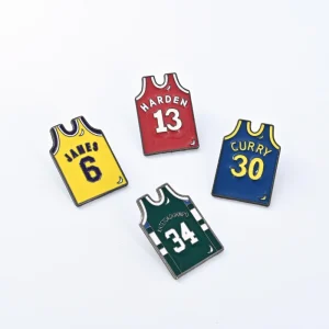 Soft Enamel Custom Durable Zinc Alloy Handcrafted Metal Badge Pin Brooch for Sports Fans Collectible Gift Supplies