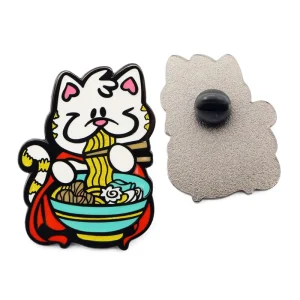 Soft Enamel Iron Pin Custom Letterpress Printed Logo Metal Badge with Electroplating