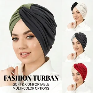 Soft Turban Headwrap Stretchy for Daily Womens Turban for Adults Soft Fabric Headwear Elegant Hair Decor