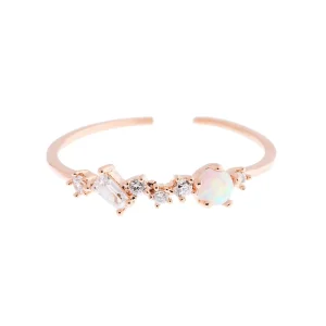 Solid 925 Sterling Silver Chain Bracelets for Women Blue White Fire Opal Bracelet Ocean Wave Bangle Wedding Adjustable Bracelet