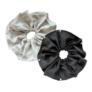 Solid Color Elastic Hair with Pearl Trim Headdress Hair Ties Xxl Scrunchies
