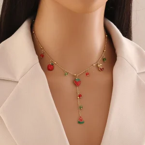 Sophisticated Luxury Romantic Trendy Stainless Steel Unisex Necklace Classic Fashion Pendant 18K Gold Plated Sphere Versatile