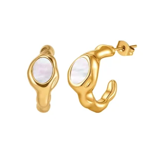 Source Factory Women Geometric Retro Stainless Steel Ear Studs Custom Logo ODM OEM Service
