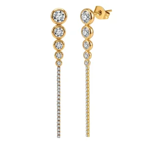 Source Factory Women Stainless Steel Pearl Flowers 18K Gold Plated Light Luxury European Style Ear