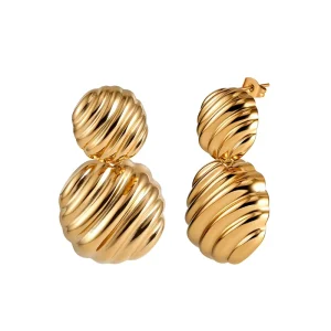 Source Jewelry Factory Geometric Cross Stud Earrings Women Vintage Metal Ear Accessory Custom Logo Bulk