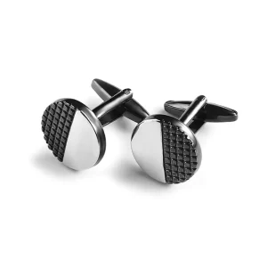 Souvenir Gift High Grade Promotion Fashion Design Custom Metal Black Cufflink
