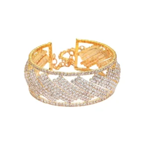 Sparkling Diamond Open Bracelet for Women Versatile High Quality Sparkling Diamond Bracelet