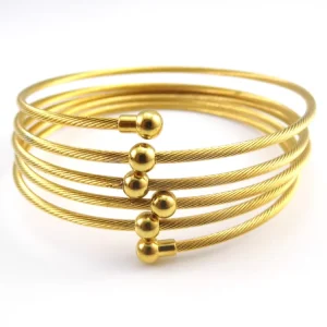 Special Design Multilayer Cross Bangle Gz Cable Cord Bracelet Fashion Stainless Steel Bracelet Ladies Jewelry Gift
