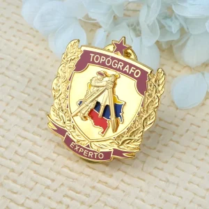 Specially Customized Heavy Metal Badge Identity and Honor Badge Free Design 3D Bronze Safety Pin Metal Badges