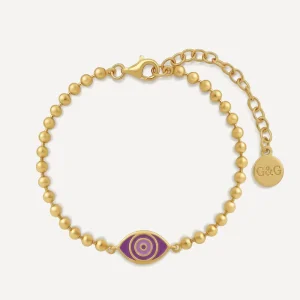 Spiritual Bracelet Enamel 18K Gold Plated Brass Vintage Spiritual Jewelry Gift Fashion Jewelry Custom Bracelet