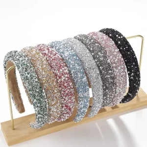Sponge Sequin Headband Full of Diamond Pearl Korean Super Flash Light Luxury Small High grade Hair Accessories
