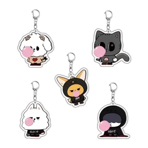 Spot YouTube Peripheral Acrylic Key Chain Cartoon Cute Pendant Bag Accessories UV Printed Fashionable