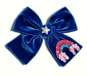 Spring Bow Baby Girl Hair Accessory Fashion Hair Fable Bow TIED SURGED EDGE BOW
