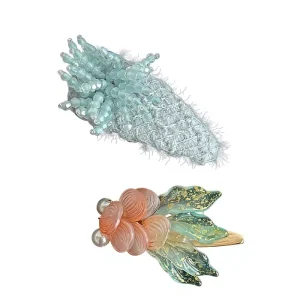 Spring New Fashion Side Clip Crystal Women’s High Sense Front Broken Hairpin Bangs Simple Handmade Hair Accessories Gift