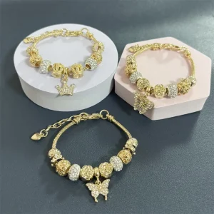 Spring New Models Gold Color butterfly Charms Women Charms Bracelet for Valentine’s Day