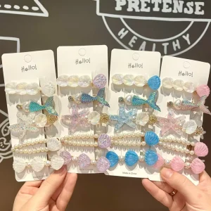 Spring and Summer Korean Sweet Shell Starfish Hair Clip for Girls Children’s Bangs Clips Hair Accessories