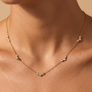 Stainless Steel 18K Gold Plated Women’s Casual Style Necklace Fashion Design Zircon Jewelry Daily Wear Jewelry