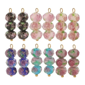 Stainless Steel Beaded Pendants Glass Bead Accessories Jewelry Accessories DIY Necklaces and Jewelry Accessories for Women