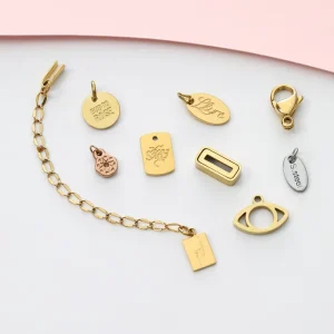 Stainless Steel Blank Engraving Custom Logo Letter Pendant Bar Necklace With Extended Chain Tail Tag