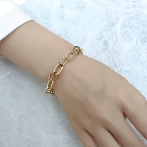 Stainless Steel Bracelets Fashion Luxury 18k Gold Plated Jewelry Bracelet for Women