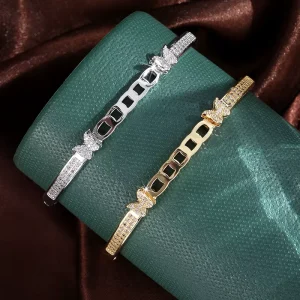 Stainless Steel Butterfly Fashion Bracelet for Men and Women Elegant Bangles Jewelry