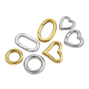 Stainless Steel Carabiner Spring O Ring Snap Customized Logo Color Fashion Trend Heavy Duty Durable Keychains
