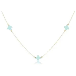 Stainless Steel Chain Necklace Women Colored Cross Overlay Pendant Accessories