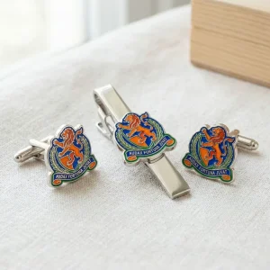 Stainless Steel Cufflinks Custom Engraved Cufflink Box Gift Set