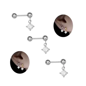 Stainless Steel Ear Stud Rings Gold Helix Tragus Cartilage Earrings Body Piercing for Weddings Gifts
