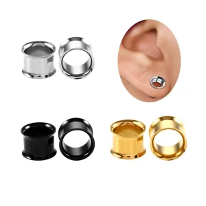 Stainless Steel Ear Tunnels Tapers Gauges Ear Plugs Ear Piercing Fashion Body Jewelry